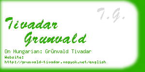 tivadar grunvald business card