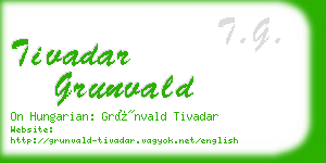 tivadar grunvald business card